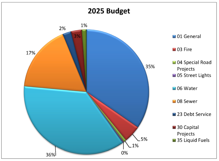 2025 Budget Pie Chart